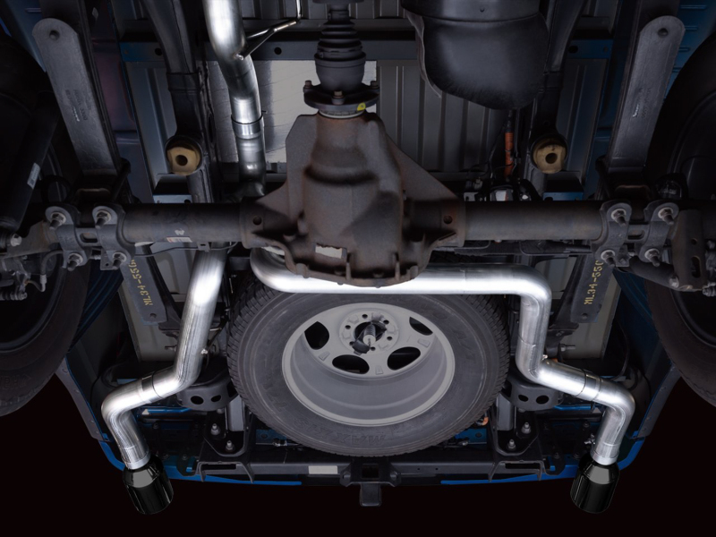 Ford F-150 Performance Exhaust - Rear - AWE Tuning - 0FG Dual Split Rear Exit - Diamond Black - `21-`27